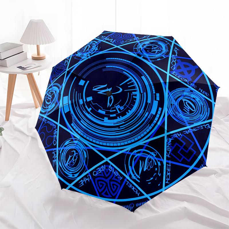 China Yunnan Animation Festival: Electronic Music Video Game PosterUmbrella, Portable 3-Fold Compact Umbrella for Men & Women Gift