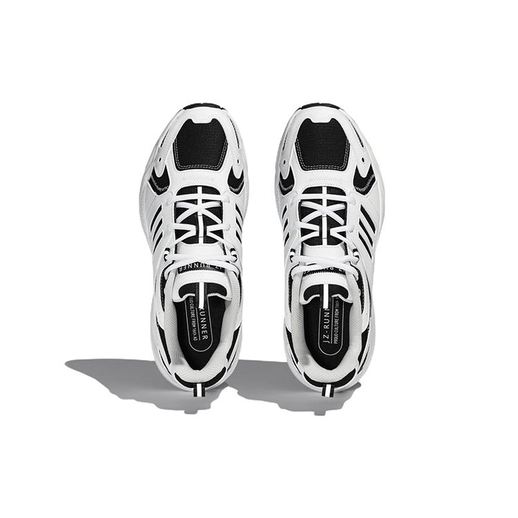 Adidas Neo JZ Runner Fabric Leather Trendy Retro Sports Low-Top Lifestyle Shoes Unisex Sneakers White Black GZ9609