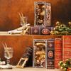 MiniCity DIY Book Nook Kit 3D Miniature House with LED Decoration Woodcraft Bookend for Teens and Adults