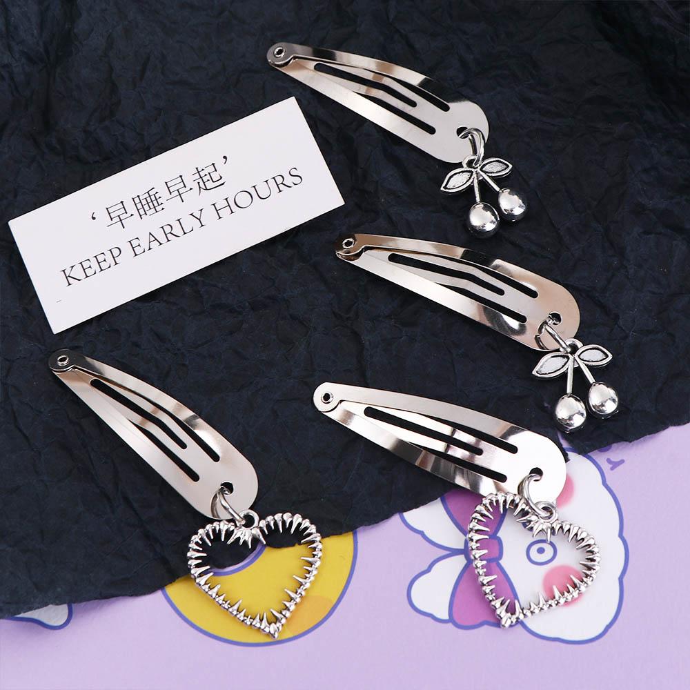 Clip Cherry Bear Cool Cross Barrette Women Hair Accessories Punk Hair Clip Korean Style Hairpin