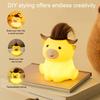 Highland Cow Night Light Soft Silicone Touch Lamp Dimmable Bedside Lamp for Kids Nursery Bedroom Farmhouse Rustic Western Decor