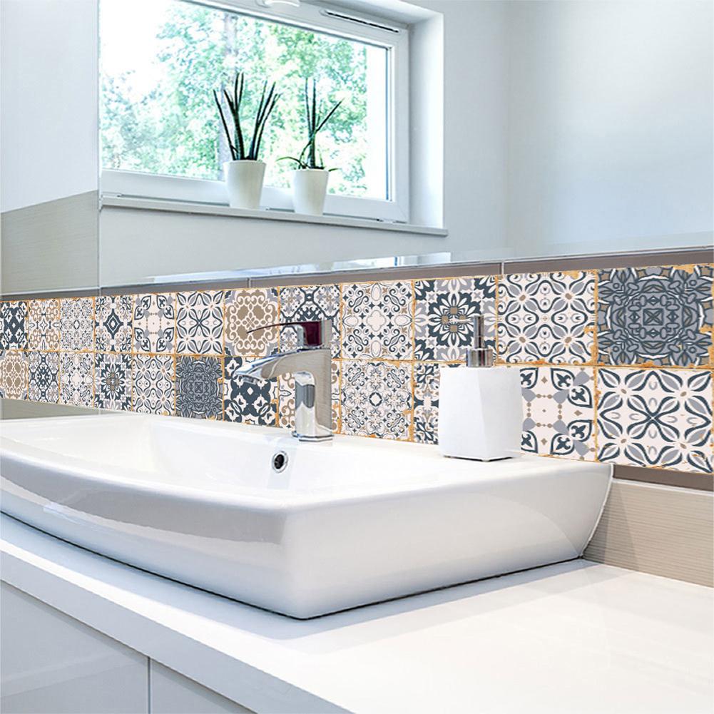 Add a Touch of Elegance PVC Tile Stickers for Smooth and Flat Surfaces 24 Pieces for 0 59 Square Meters Cut to Any Shape