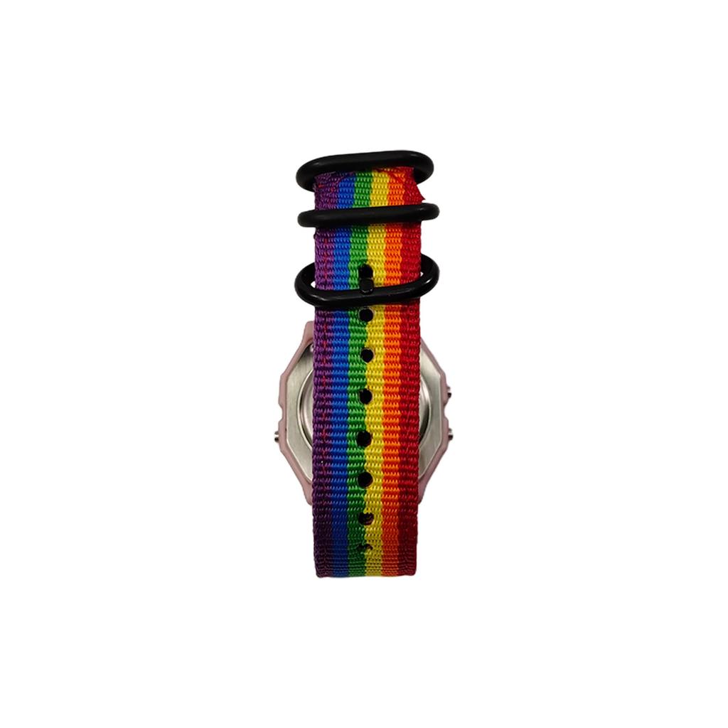 CASIO Custom Collection Quartz Movement Nylon Strap Watch Women's Watch Multicolor Watch Dial F-91WS-4