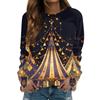 Round Neck Long Sleeve Sweatshirts For Women Print Graphic Top Casual Basic Tops Pullover