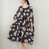 DIMANAF New 2026 Women Plus Size Summer Beach Print Long Dress Sundress Loose Oversize Maxi Lady Floral Cotton Dress