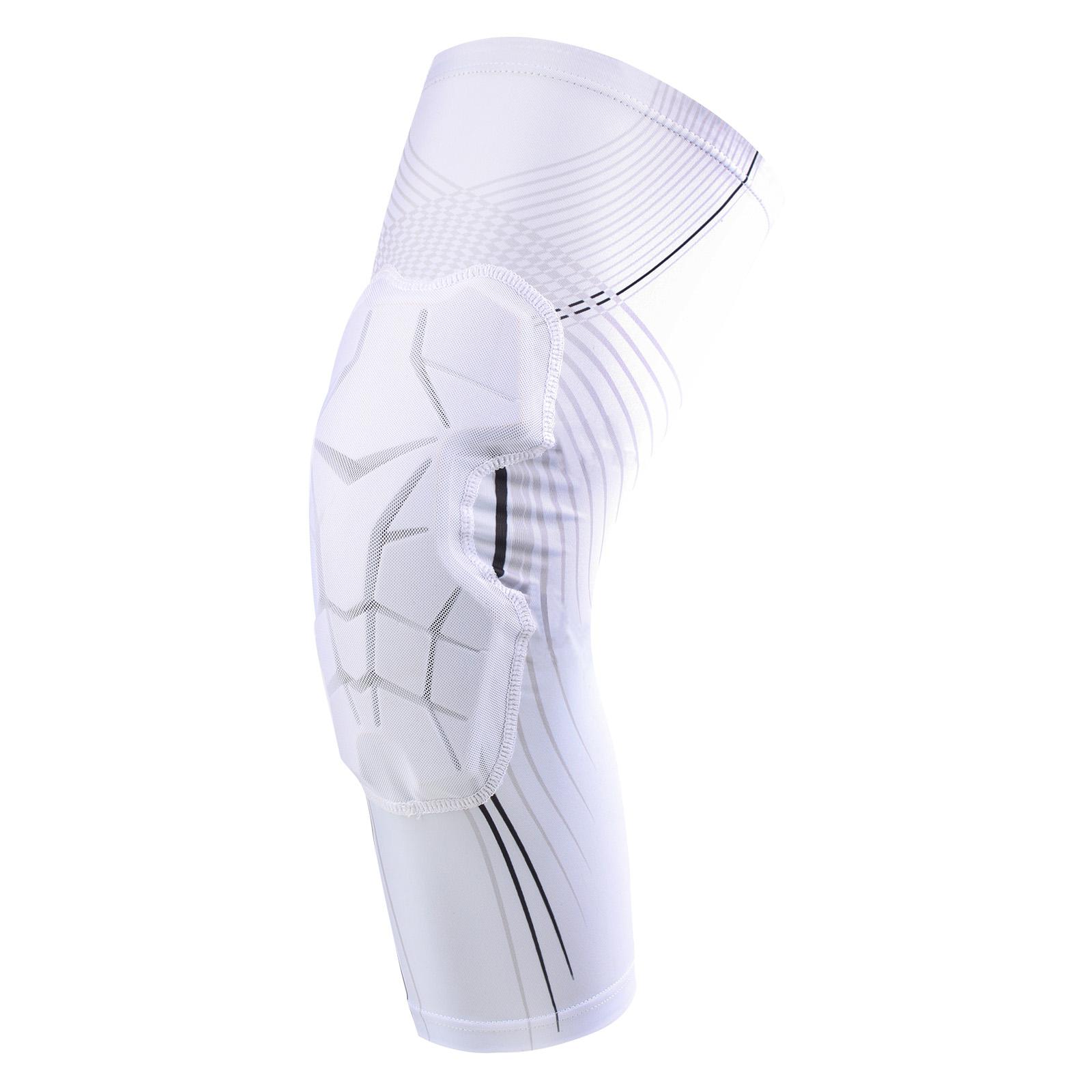 EVA Knee Pads Compression Leg Support Protective Gear High Elastic Knee Guard for Running Football Sport M белый
