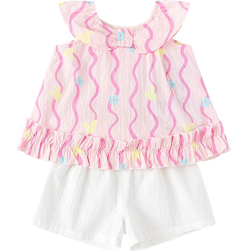 Balabala BalaOne Baby Girl's Summer Two-Piece Set