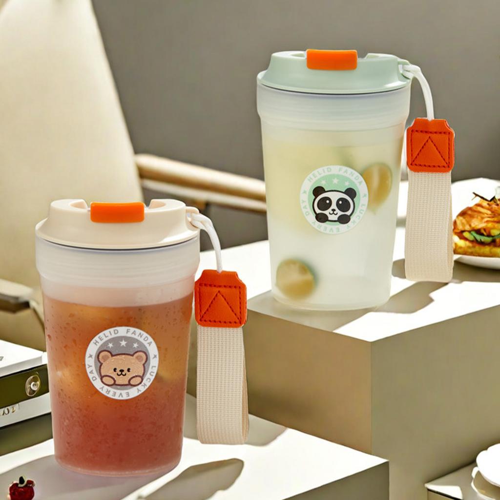 350ml Coffee Cup Transparent Water Bottle Portable Water Cup Leak-proof Beverage Drinking Cup Travel Reusable Drinkware