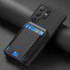 Carbon Leather Wallet Card Slot Cover for Samsung Galaxy A16 A06 A36 A56 A55 A35 5G S25 S24 S22 Ultra Plus S23 S21 FE Phone Case