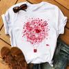 Romantic Red Love Hot Air Balloon Women's T-shirt Fashion Casual Loose Short Sleeve Base Shirt Oversized T Shirt Harajuku