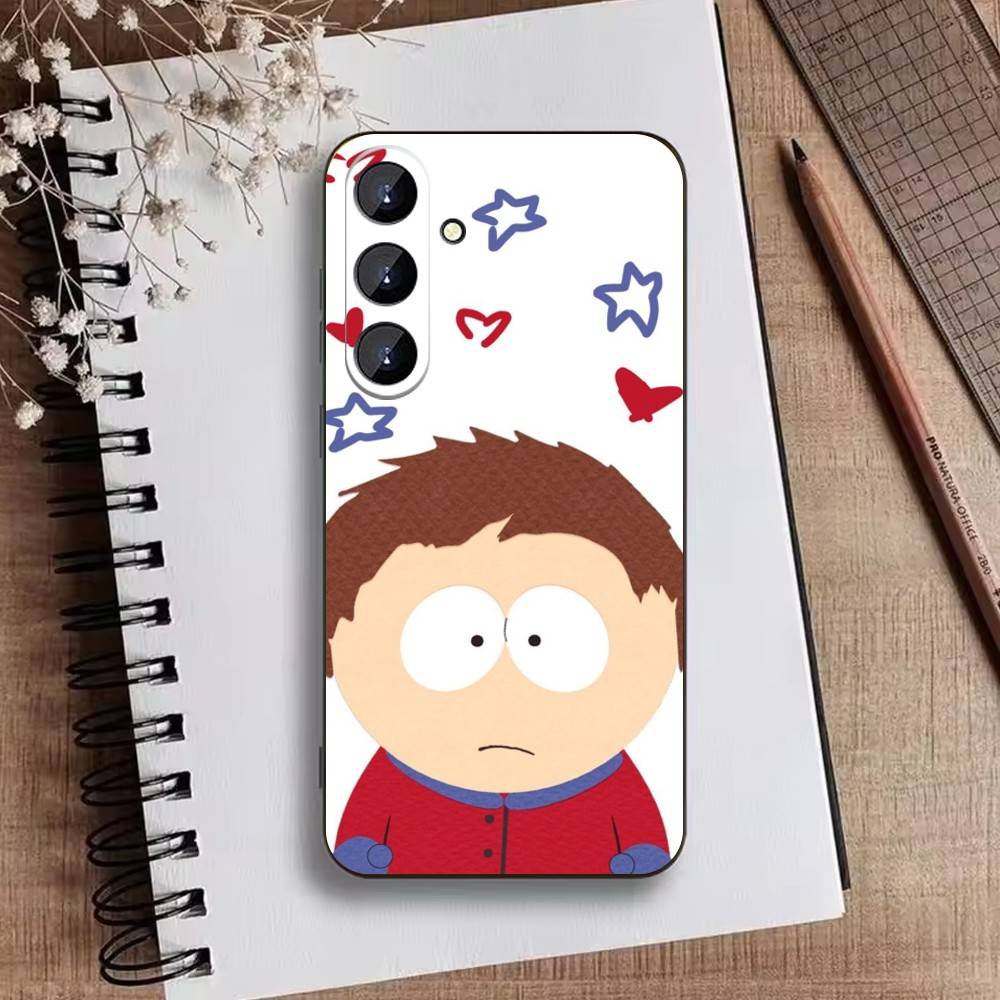 S-South P-Park Cartoon Phone Case For Samsung Galaxy A73,A21s,A22,A31,A52,A53,A71,A41Soft Black Shell