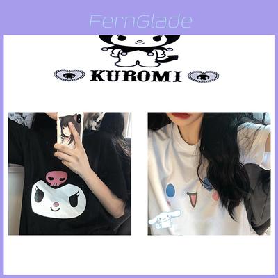 T-shirt dla dziewczynki Kuromi z nadrukiem My Melody Kawaii Sanrio Anime Bluzka