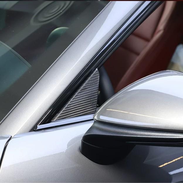 Dry Carbon Fiber A-Pillar Triangle Window Cover for Porsche 911 992