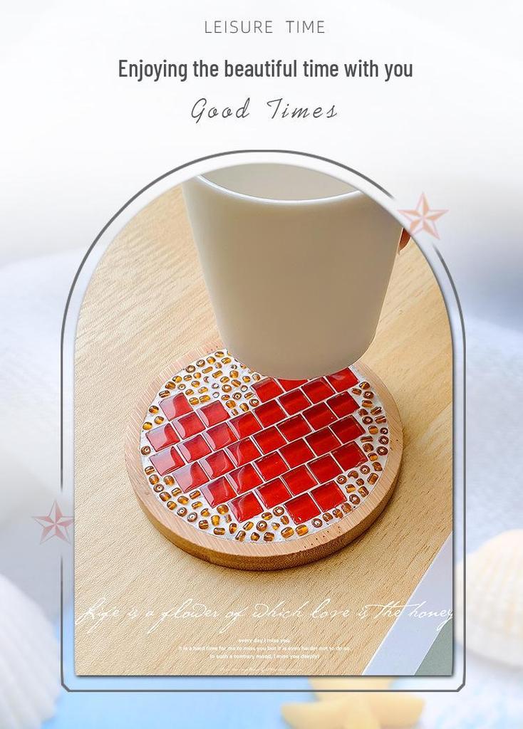 Mosaic Coaster DIY Kit: Handmade Craft Activity for Kids & Parents