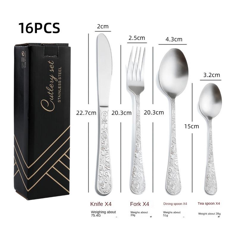 HANYANG vesela din oțel inoxidabil pentru hotel de familie consumabile set cuțit pentru friptură, furculiță și lingură vesela în stil occidental