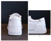 Women's Genuine Leather White Sneakers - Versatile, Lightweight, Comfortable Spring 2025 Sporty Platform Flats
