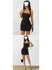 European & American Sexy Waist-Cinched Red Halter Bodycon Dress for Women