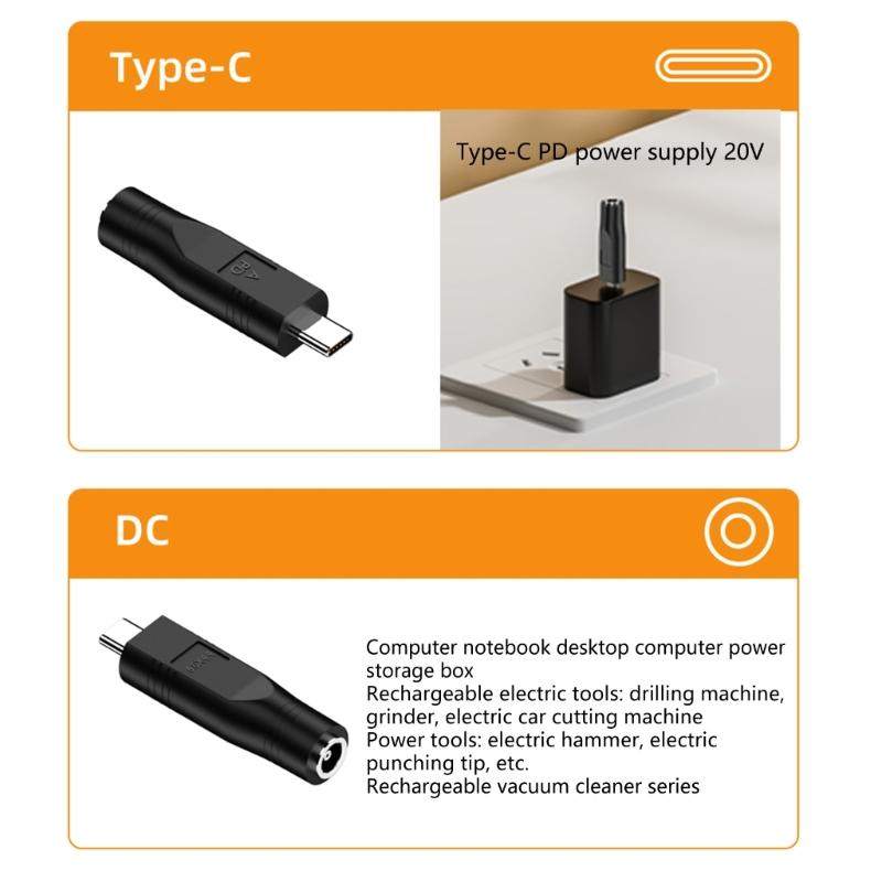 9Pieces Type C Input to Female Output PD100W Conversion Adapters for Laptops with Fast PD Charging and Safety Features