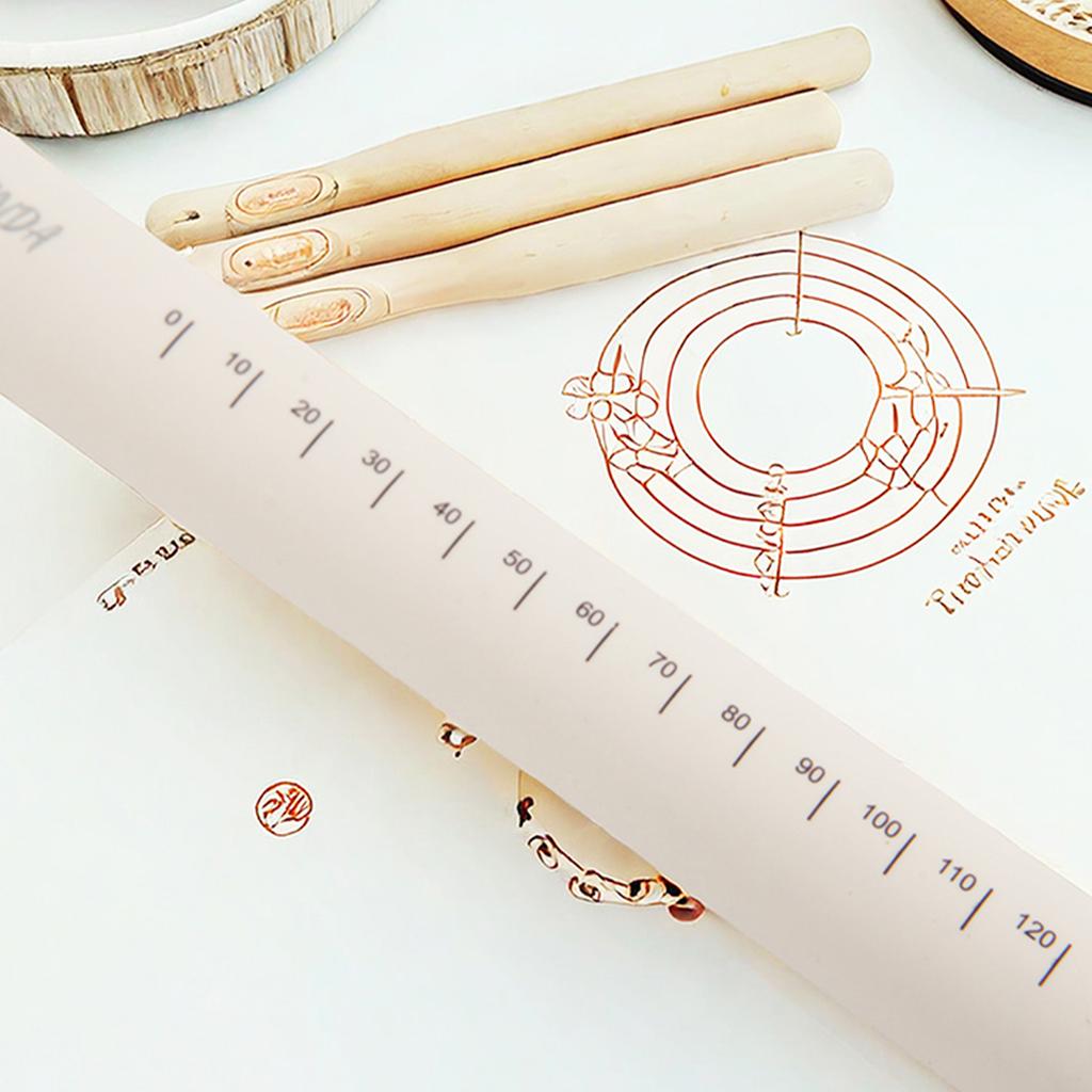 Non-Stick Pastry Cookie Dough Roller Silicone Rolling Pin with Stainless Steel Core Multi-functional Kitchen Cooking Baking Tool