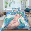 Full and sexy girl 3D printed anime girl bedding set, children's down duvet set, girl and boy bed sheet soft microfiber zipper a