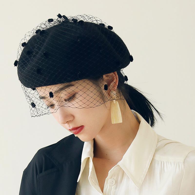 Autumn And Winter Mesh Beret For Women Outdoors Keep Warm British Retro Artist Hat Versatile Fashionable French Pumpkin Hat