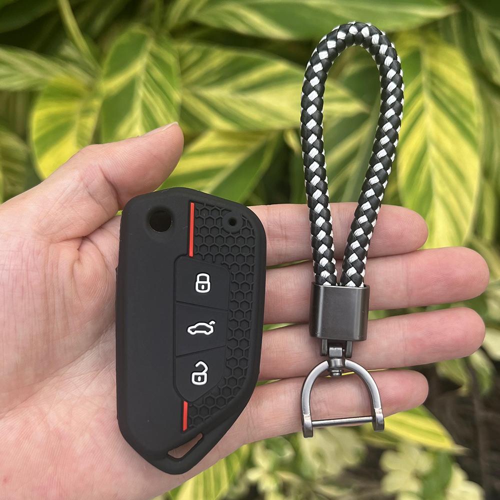Silicone Car Remote Cover Case for VW Caddy Eos Golf Jetta Skoda Tiguan Beetle Polo Pass Passat B5 for Seat Skoda Modified Key