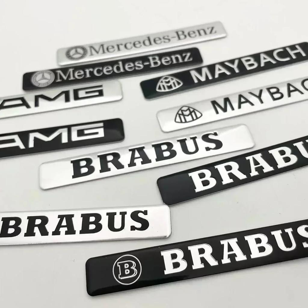 3D Metal Badge Stickers Decal Accessories For Mercedes Benz AMG Brabus Maybach W206 W204 W205 W212 W213 W221 W222 W223 W251 W464