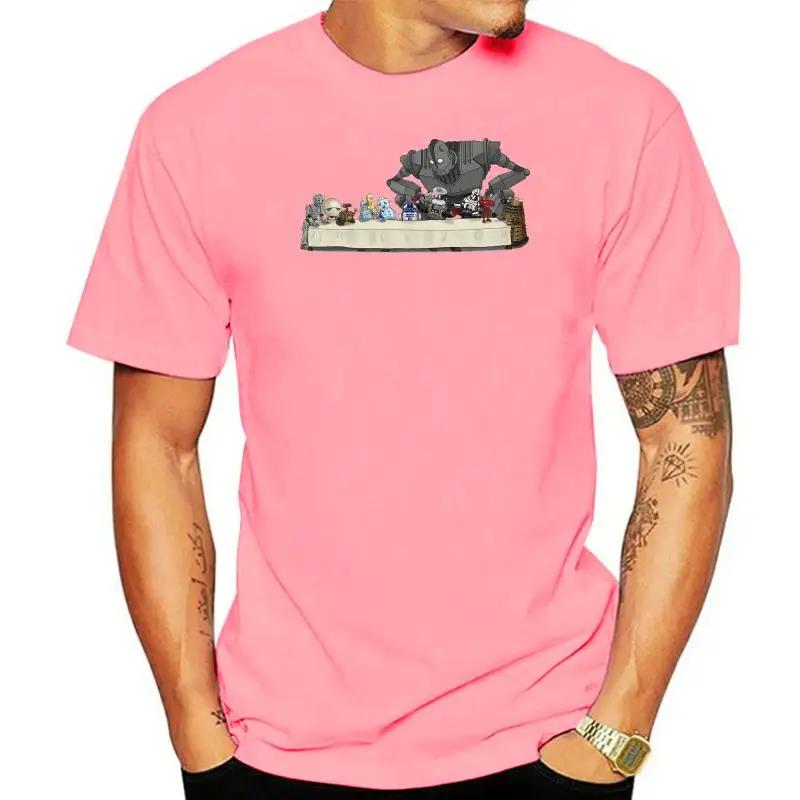 2024 Мужская футболка Тайная Вечеря с Железным Гигантом и Роботом R2D2 Потрясающая футболка Модная футболка графические футболки харадзюку 4XL