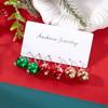 Creative Red Green Christmas Resin Ball Earrings Set for Women Simple Snowflake Xmas Tree Pattern Earrings Party Jewelry Gift