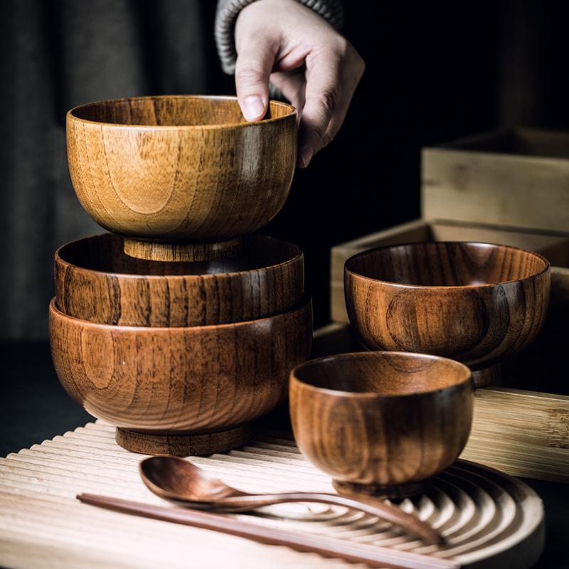 Handcrafted Japanese Zelkova Wood Bowl, Elegant Wooden Dining Bowl, Authentic Rustic Wooden Soup Bowl for Home Use