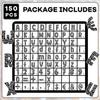 150Pcs Composition Bulletin Board Letters Composition Themed Classroom Decor Alphabet Combo Set Alphabets Numbers Symbols Paper Cutouts for Party