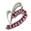 Les Trésors De Lily [E5193] - Silver Pendant 'Celestina' Ruby