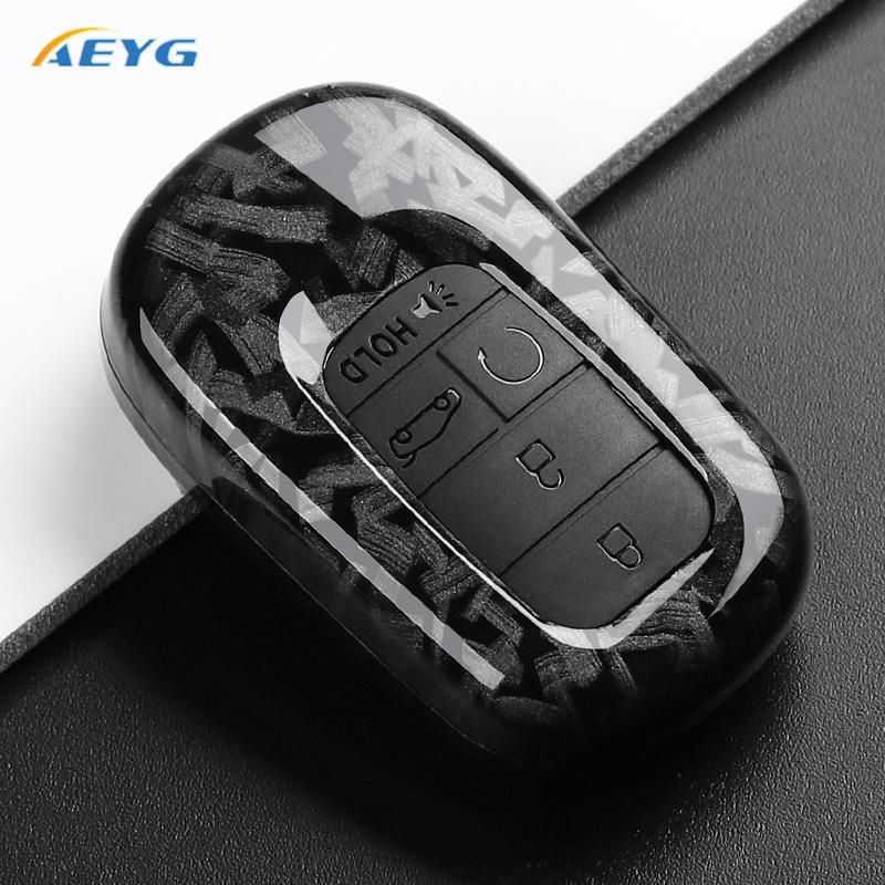 Carbon Fiber Car Key Case Cover For Honda For Civic For Accord For Cr-V For Hr-V For Pilot Pu Accessories