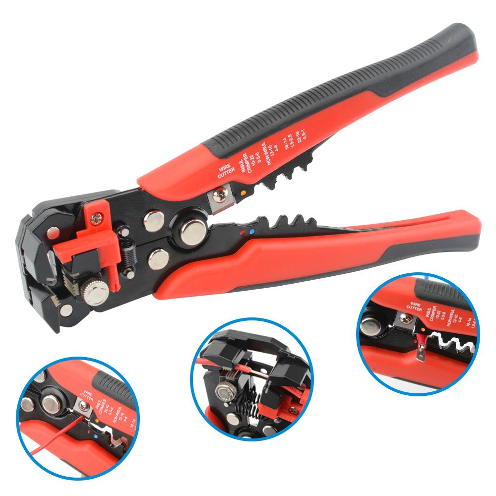 Bicycle Repair Professional Electrician Wire Tool Cable Wire Stripper Cutter Crimper Automatic Crimping Stripping Plier