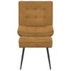 Velvet Recliner Chair with Footstool Brown