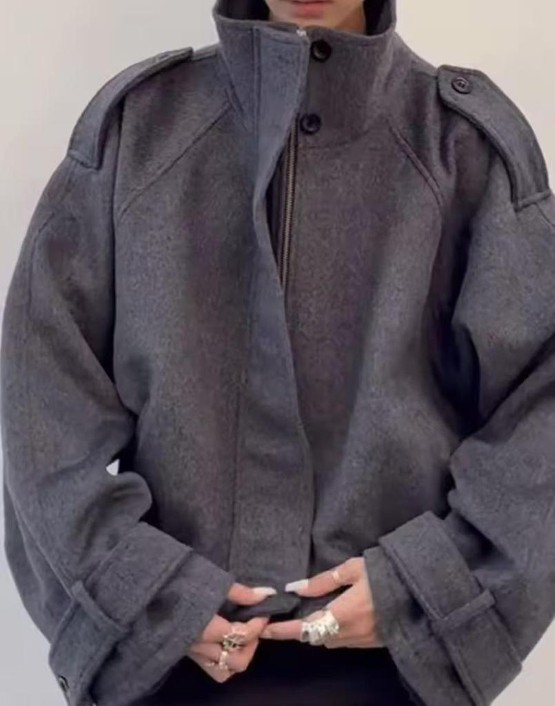 Women's Casual Stand-Up Collar Short Jacket