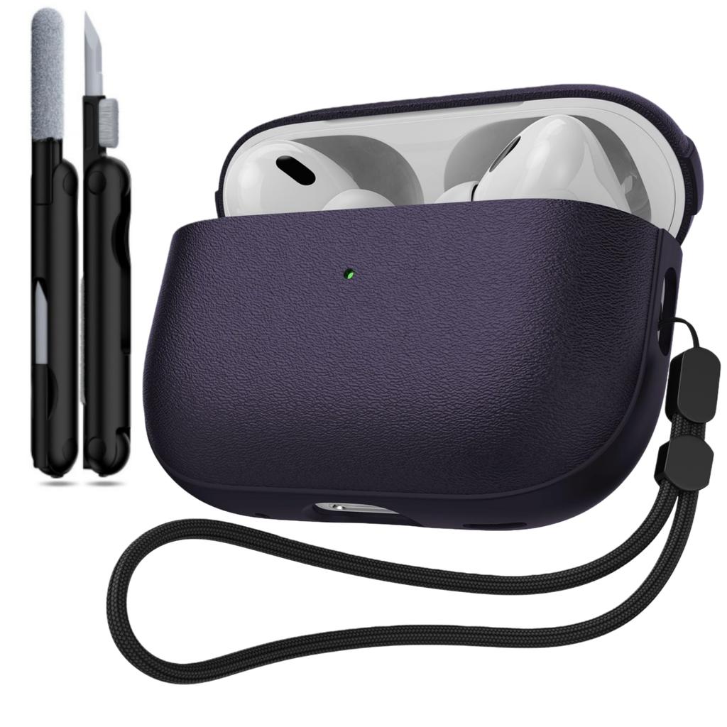 Nouveau Étui pour écouteurs AirPods Pro 3 Texture cuir Pour AirPods Pro 3ème génération Étui de protection avec cordon pour AirPods Pro3