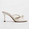 Satin Luxury High Heels Ladies Slides Summer Open Toe Elegant Sandals Women Fashion Slippers Female
