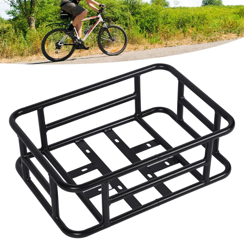 Bike Rear Seat Basket Large Capacity Cargo Carrier Rustproof Storage Basket For Bicycle