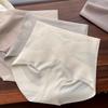 Women High Waist Seamless Tummy Control Antibacterial Extended Cotton Crotch Solid Thin Briefs Underwear