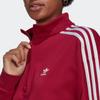 Adidas Originals Trefoil Logo Print Stripe Half-Zip Stand Collar Jacket Women Jacket Red II6086