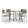 Day and Night - Day and Night Garden Dining Set 5 Pieces Anthracite Gray Synthetic Rattan