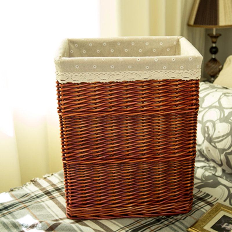 Rattan Woven Storage Basket for Laundry, Toys, or Hot Pot Restaurant Use