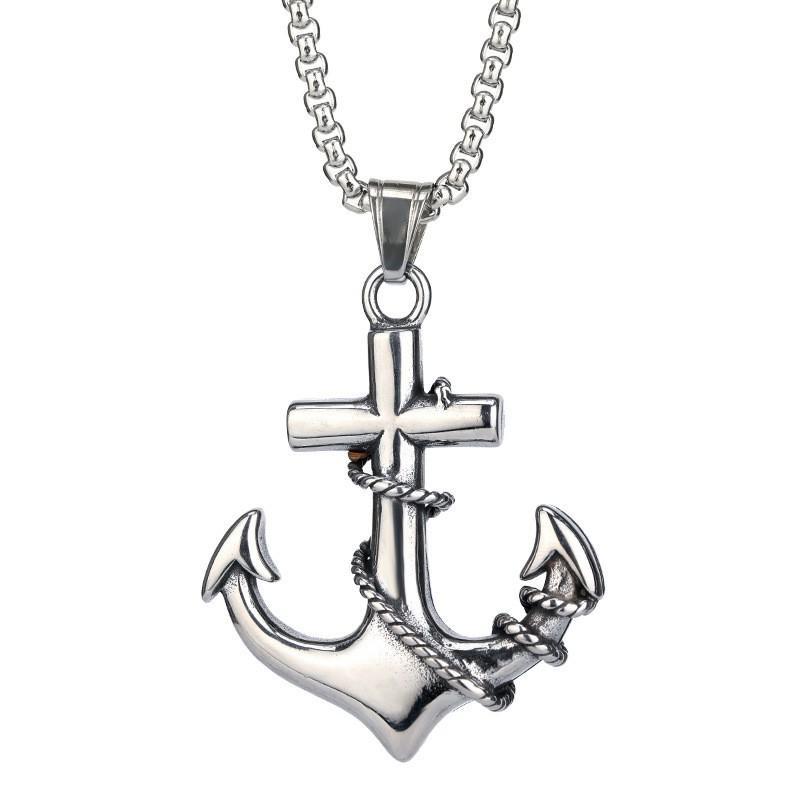 Men s Necklace Hip Hop Punk Hipster Anchor Pendant Sweater Chain Sweater Chain