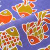 Dyeing Anbo Tenugui Authentic Dyed Cotton Tokuoka Made in Japan 35cm x 100cm "Goldfish Purple" 100%