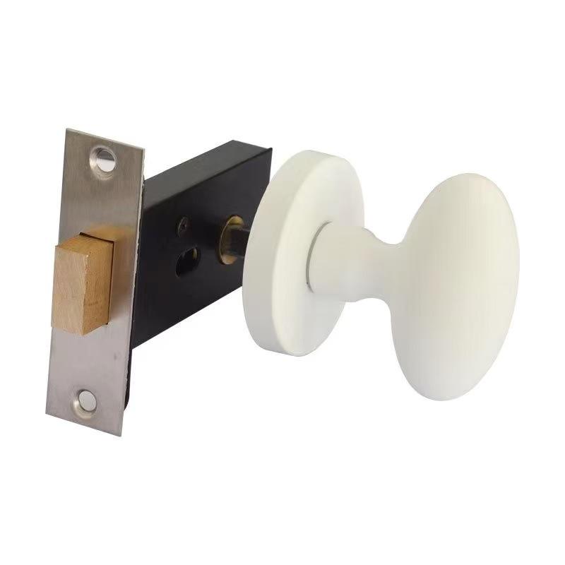 Versteckter Minimalistischer Weißer Runder Türgriff für Schlafzimmer