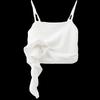 Fashion Style 2024 Spring and Summer New Women's Three-Dimensional Flowers Ruched Decoration Small Sling Slim-Fit Crop-Top 67086345