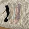 Miu Series White Layered Ballet-Style Calf Socks - Women's Summer Breathable Japanese Long Socks