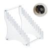 12 Slots Acrylic Record Storage Shelf Space Saving Vinyls Record Stand Storage Holder for Music Collection Album