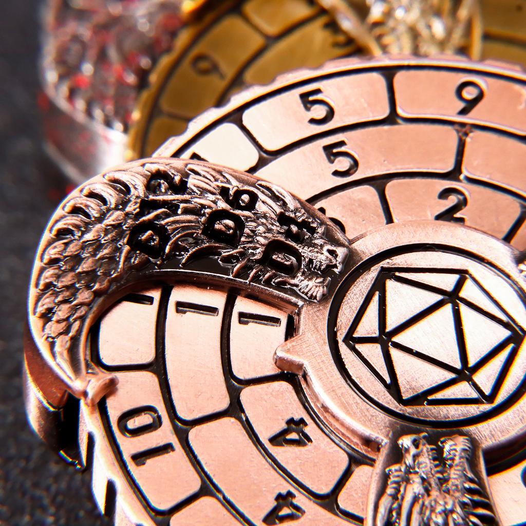 Fingertip Gyro Roulette Würfel für Dungeons und Dragons, DND Spinner Metallwürfel, Drachenkompass Würfelset als Geschenk
